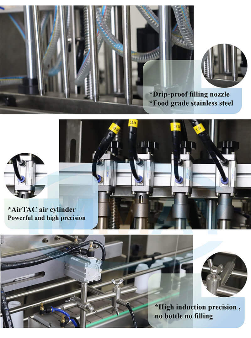 Машина для наполнения жидкостью с 4 соплами